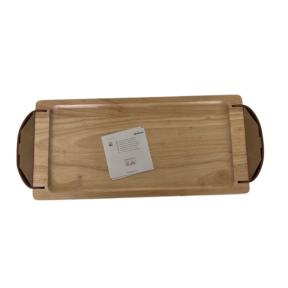 Nespresso Wood Serving Tray With Leather Handles - Picture 3 of 6